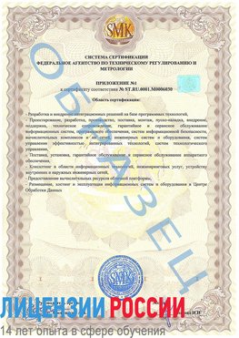 Образец сертификата соответствия (приложение) Судак Сертификат ISO 27001